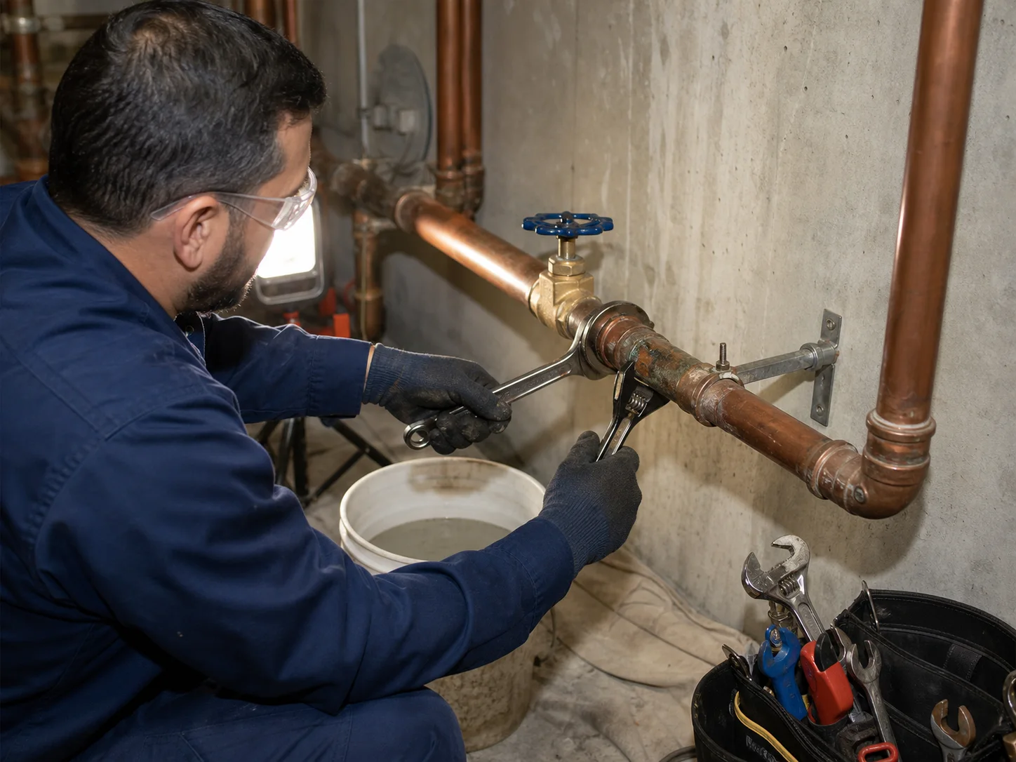 Representative image of an emergency commercial pipe repair